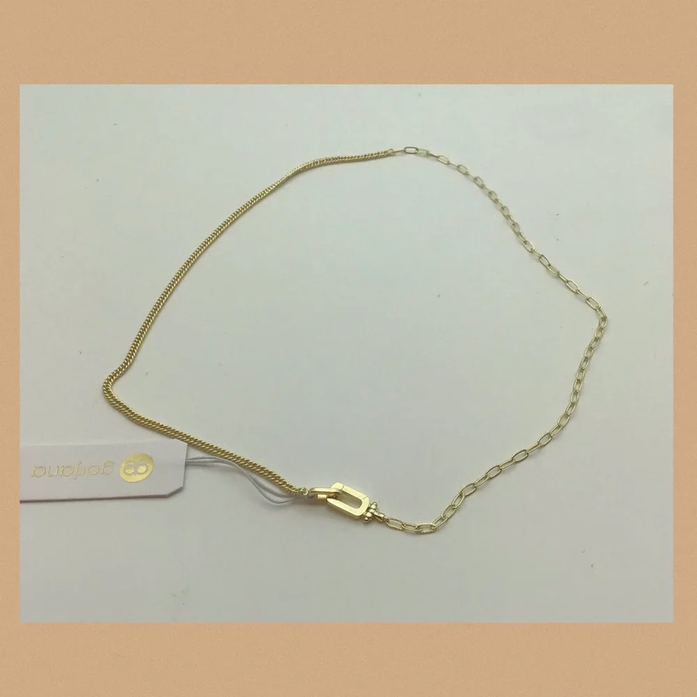 Gorjana 18K Gold Plated Dylan Link Dual Chain Necklace - Picture 6 of 7
